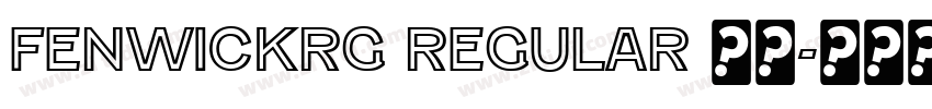FenwickRg Regular 常规字体转换